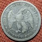    1875 Twenty Cent Piece 20c Silver Coin Vg f Details Low Mintage  90  Silver