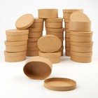 Bulk Buy Of 24 Paper Mache Oval Shaped 3-1 2  Boxes With Lids