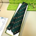 Gucci Bee Men s Green Tie Twill Jacquard Silk Tie