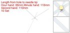 10 Set Replacement Clock Hands Kit Mechanism Movement Aluminum Wall White A07