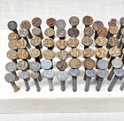Vtg Lot Of 94 Round Numbered Railroad Nails Bin00 Ds36