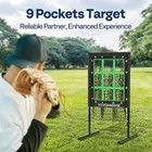 Baseball Pitching Net  9 Hole Softball Pitching Net With Strike Zone  Carry Bag