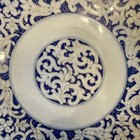 Large 12    Antique Rosenthal Silver And Blue Platter Hand-painted Germany