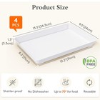 Lifewit 4 Pcs Serving Tray For Party Supplies  Standard  14  X 10    White