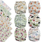 3 0 Cloth Diapers For Babies With Awj Lining  6 Pack With 6 5-layer Natural C   