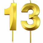 Birthday Candle Gold Number 13 Big 13cm 13th Party Cake Decoration Anniversary