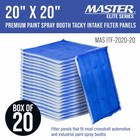 20 Paint Spray Booth Tacky Intake Filter Panels 20  X 20  Capture Dirt Particles