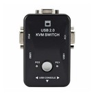 New Dual Port Usb Vga Kvm Switch Box Convertor For Mouse Keyboard Monitor Screen