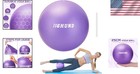 Pilates Ball  9 Inch Small Exercise Mini Soft Workout Yoga Ball With Exercise Gu
