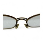 Vintage Frame France Glasses Frame Only Double Bridge Gold Tone Librarian Prop