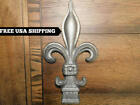 Large  Fleur De Lis Finial  Cast Iron  Spear  Finial  Ornamental Fence Topper
