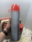 Rare Vintage Thermos King Seeley Picnic Set 2 Thermoses   Box W Case Bag