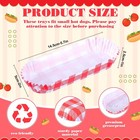 100 Pcs Paper Hot Dog Trays  Red