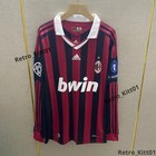 Ronaldinho  80  Ac Milan 2009 10 Uefa Champions League Long Sleeve Jersey M
