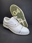 G fore Stud Cap Toe Gallivanter Women s Golf Shoes Size 8 White Leather Euc 