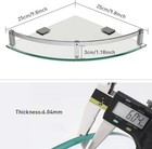 Corner Shower Shelf Bathroom Shelves Glass Wall Mounted With 304 Stainless Steel