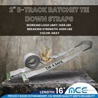 8 Pack 2  X 16  E-track Ratchet Tie Down Strap Truck Trailer Enclosed Cargo Van