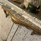 Vintage Italian Curvy Large Wood Gilt W Cream Florentine Italy Shelf 24   