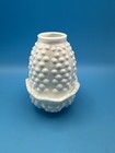 Classic White Milk Glass Hobnail 2 Piece Fairy Lamp Light 