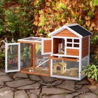 47  2 Storey Chicken Coop Rabbit Hutch Wood House Pet Cage For Small Animals
