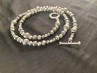 American West Sterling Silver Native Pearl Mixed Beads Toggle Necklace
