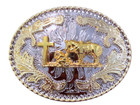 Praying Cowboy Horse Cross Belt Buckle Faith Animal Rodeo Western Shine