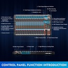 16-channel Mixing Console Usb Bluetooth Live Studio Audio Dj Sound Mixer Board