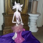 Animated Cat woman Porcelain Counter floor-size Statute