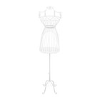 White Metal Wire Mannequin Frame Dress Form Display Stand Garment Rack 58in H