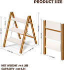 3 Step Ladder aluminum Lightweight Folding 3 Step Stool With Anti-slip Super Wid