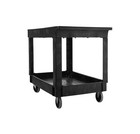 Rubbermaid Commercial Service utility Cart Two-shelf 24w X 40d X 31-1 4h Black