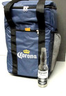 Corona Beer Soft Side Insulated Rolling Beverage Cooler Beach Bag Navy Blue New