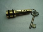 Tayhan Hotel Vintage Rare Room No 105 Heavy Solid Brass Key Fob With Key