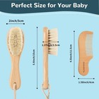 Baby Hair Brush And Comb Set  Wooden Baby Hair Brush With Soft Goat Bristle 