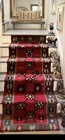 Vintage Romanian Kilim Runner     Red Floral Wool Flatweave Rug  Folk Art