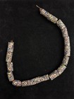 Antique Venetian Millefiori Trade Bead Strand 17 White Ground Floral Tubes 11 5 