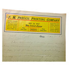 1908 Blue Island Ave  Chicago F M Preucil Printing Company Letterhead Letter Vtg