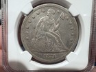 1871  1 Seated Liberty Silver Dollar Ngc Xf Details Cleaned  ejz 