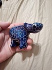 Soapstone Carved Hippo Figurine Paperweight Statue Blue Heavy House Hippo