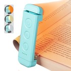 Clip-on Led Reading Light Usb Rechargeable 3 Color 5 Brightness Book Lamp 41g
