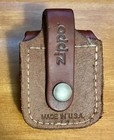 Rare Zippo Harley-davidson Brown Leather Lighter Holder pouch Belt Loop Sheath