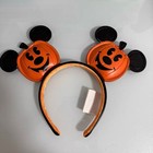 Disney Parks Halloween Pumpkin Jack-o -lantern Mickey Ears Headband Us Post