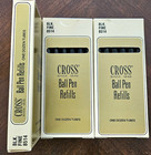 Genuine Vintage Cross Ball Point Pen Refill 3-boxes Of 12 Black Fine 8514 New