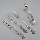 4 Sterling Silver Reed   Barton Francis I Serving Pieces Forks Tongs  no Mono