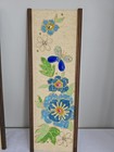 Pair 2 Vtg Flowers   Butterflies Gravel Art Wall Hangings Gems pebble Mosaic Set