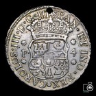 Guatemala  4 Reales 1761 P  Holed  Spanish Colonial Silver Coin