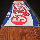 Vintage Drink Pepsi Cola 5 Cent America   s Advertising Soda Sign 40-3a  Length 30