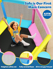 60  Trampoline For Kids   5ft Fortified Toddler Trampolines With Anti-rollover B