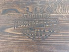 Harley Davidson Wood Latch Box   Set Of 2 O mara s Wiskey Glasses Heavy Quality