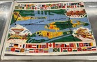 Expo 1967 World s Fair Montreal Centennial Map Graphics Souvenir Tea Towel